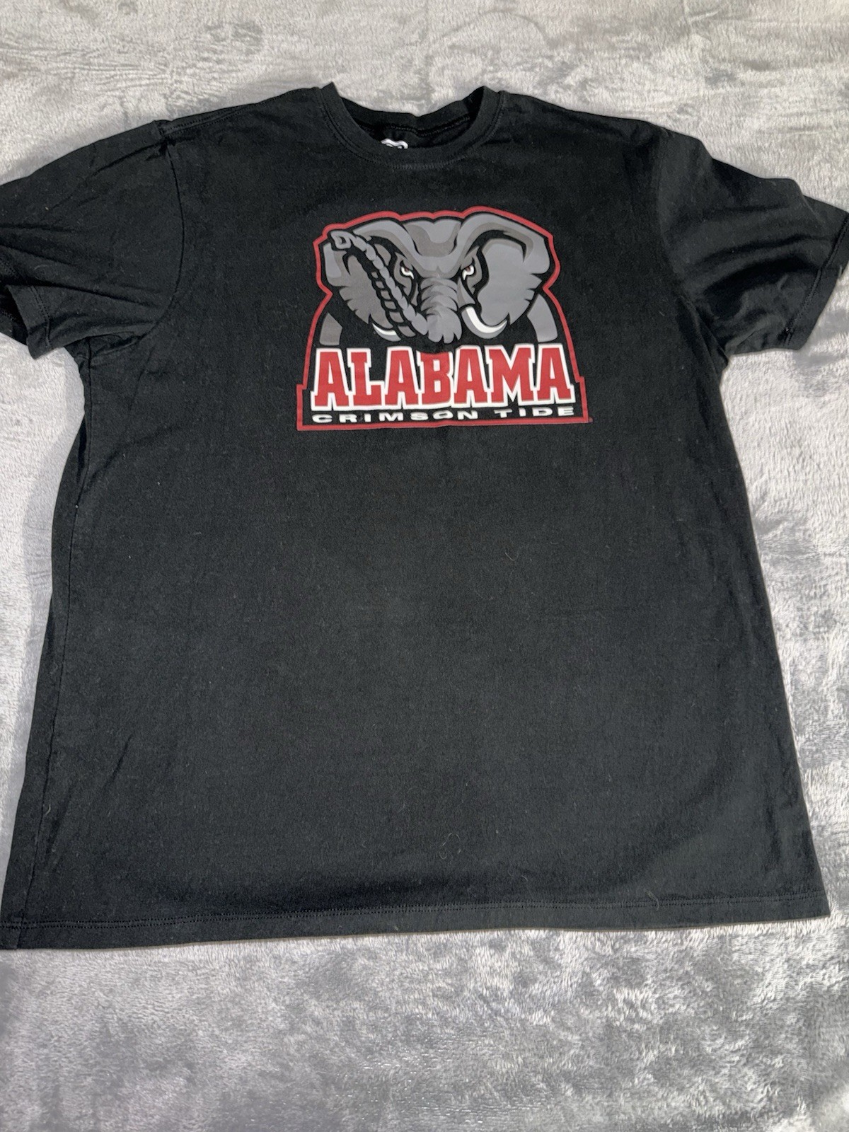 Alabama Crimson Tide Mens T-Shirt Size Large Black Short Sleeve College Sports