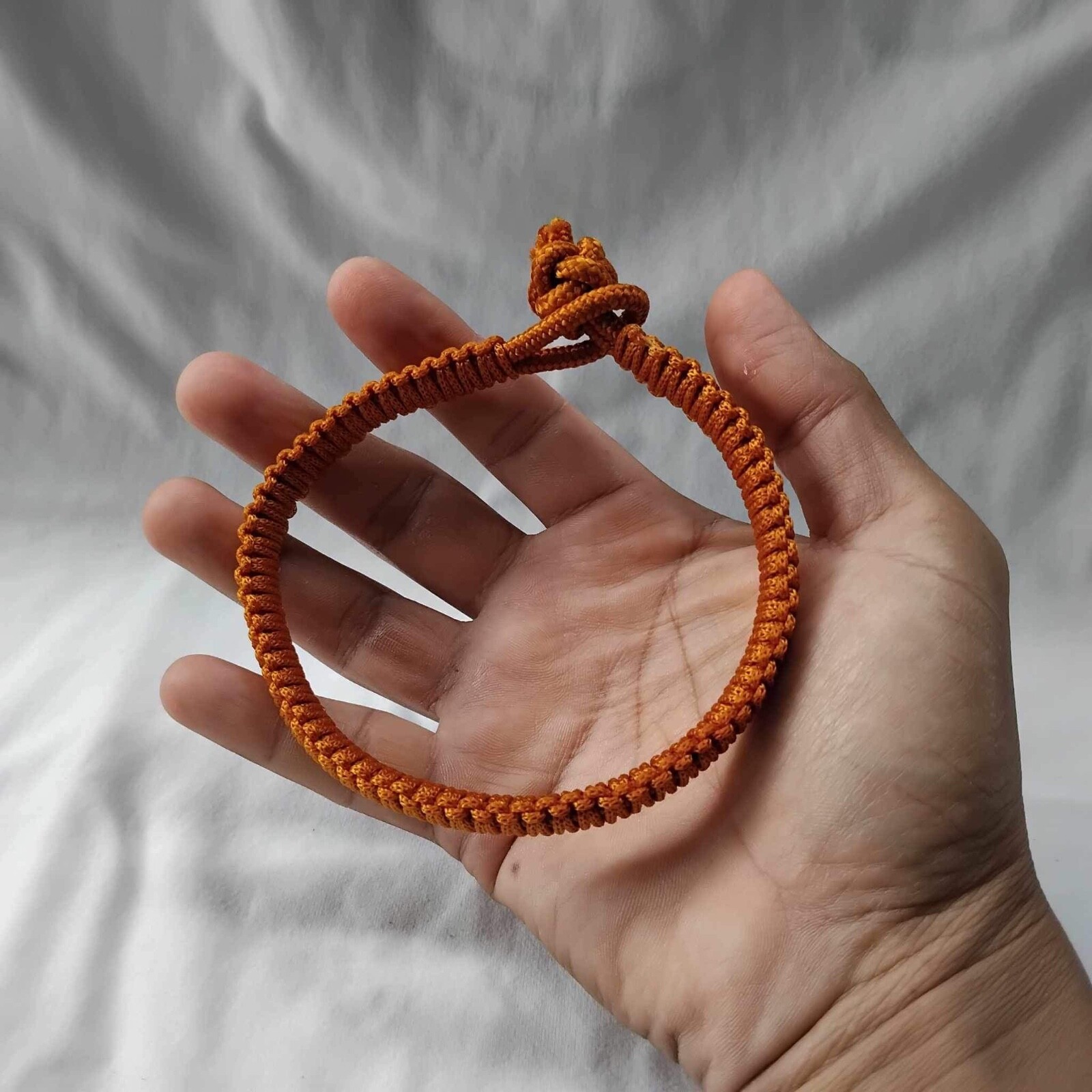NEW Buddhist alms bowl strap, braided rope style, centipede pattern, length 30cm