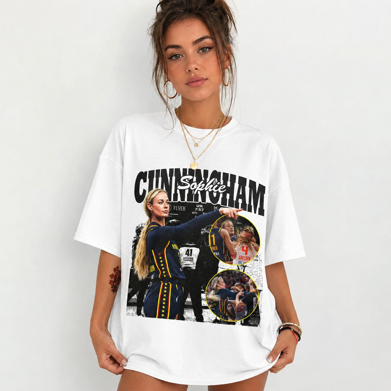 Women&rsquo;s Hoops Fan Shirt Vintage Basketball Graphic Tee