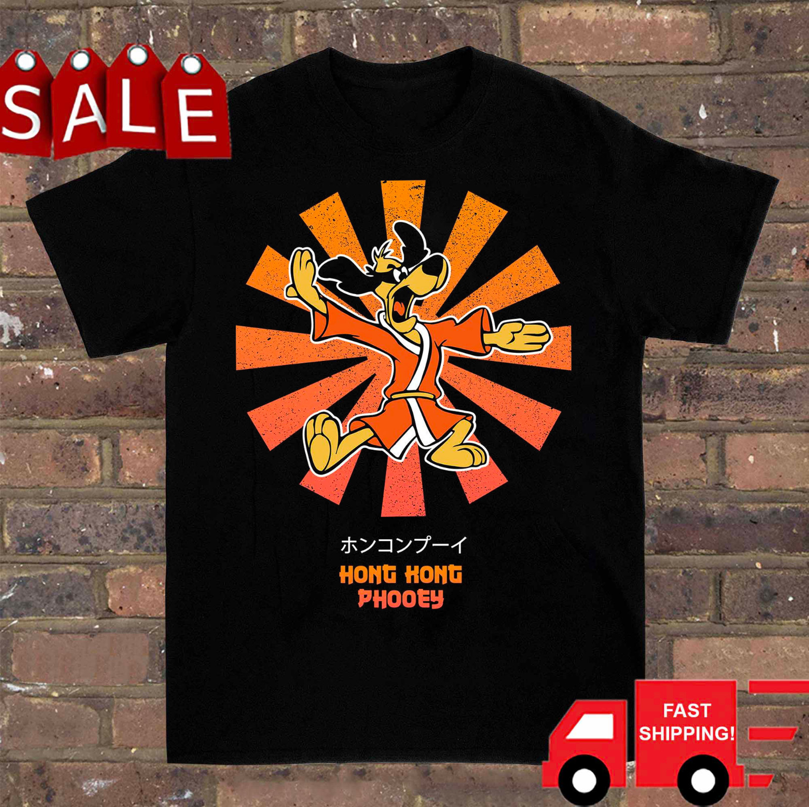 Hong Kong Phooey Retro Japanese Shirt Funny Classic Black Unisex S-5XL 1V1091