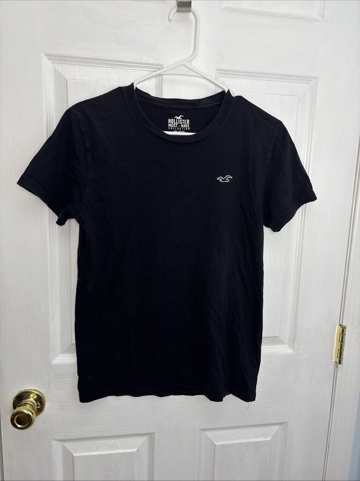 Hollister Men’s Must-Have Collection Solid Black Short Sleeve Tee, Size XS