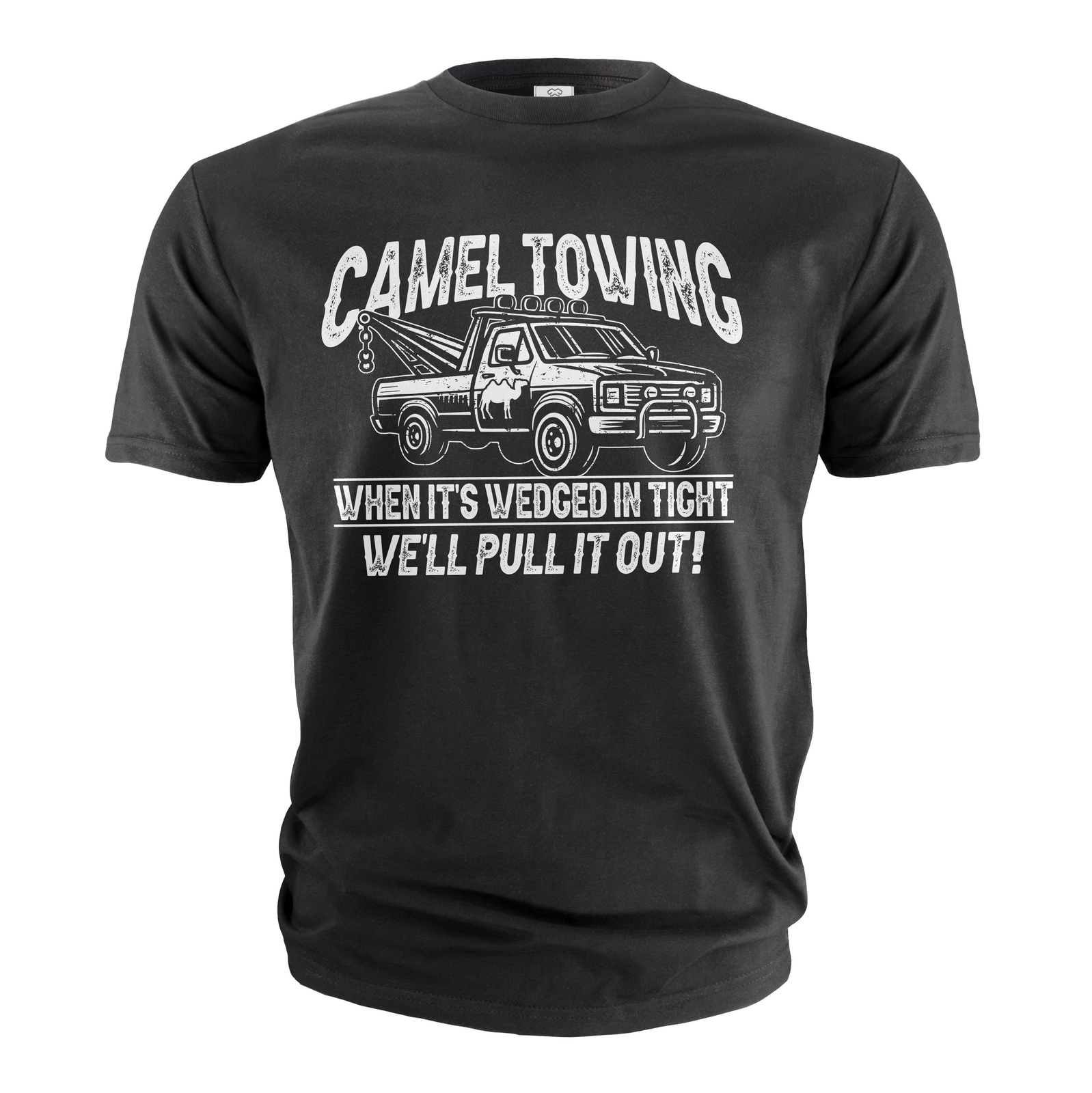 Men&rsquo;s Funny Camel towing T-shirt double meaning innapropriate tee shirt