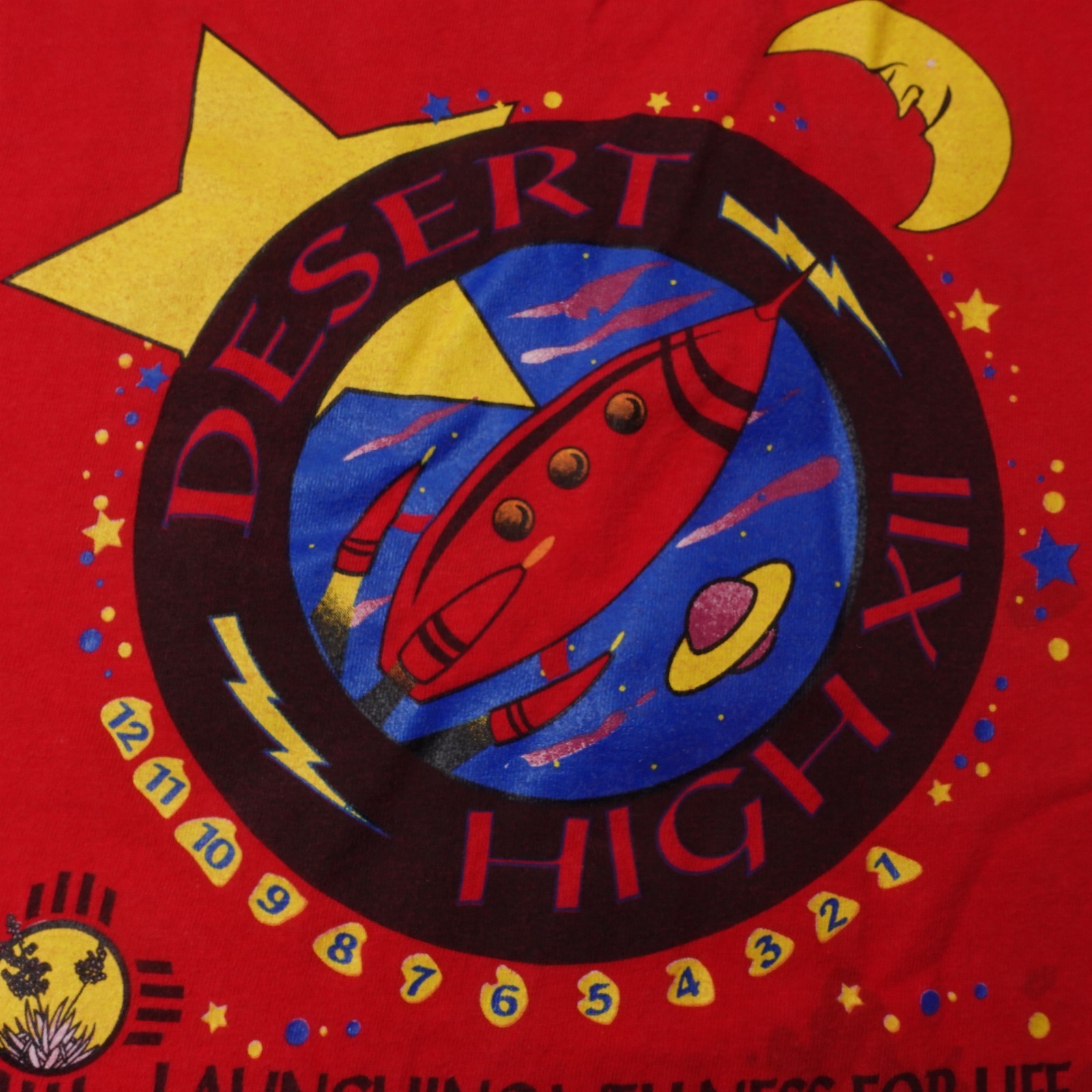 Vintage 90s Desert High Portales New Mexico Enmu T shirt Size Medium 1997 Red