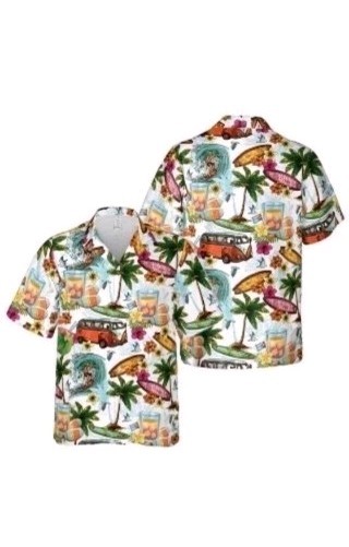 Funny Summer Beach Party Surfing Coconut Floral Hawaiian Shirt Unisex size xl