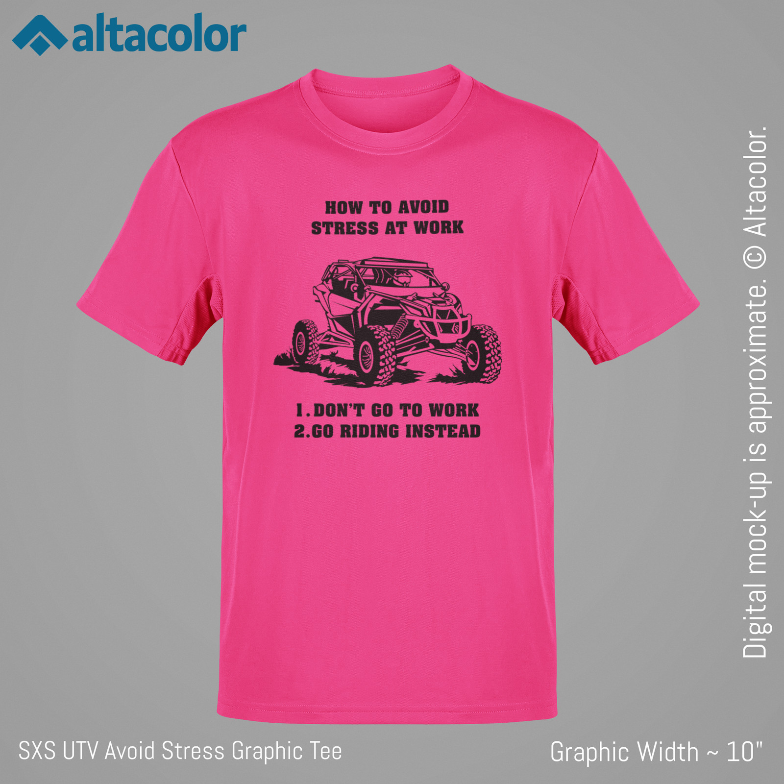 SXS Side-By-Side UTV Graphic Gildan Heavy Tee – Choice of Colours – Perfect Gift