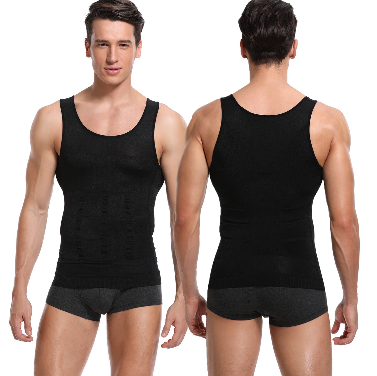Men&rsquo;s Slimming Tummy Body Shaper Vest Compression T-Shirt Ultra Durable Tank Top