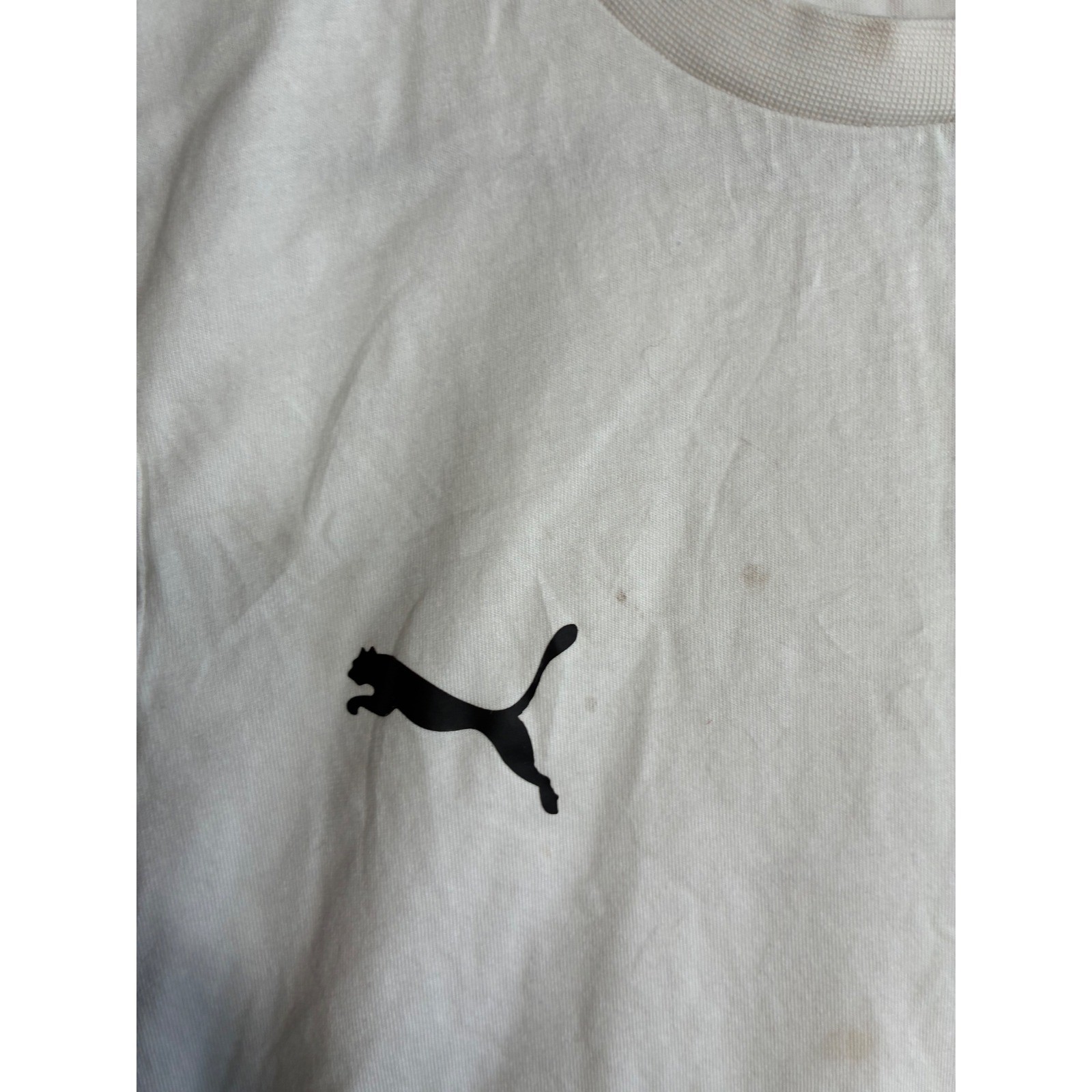 Puma BMW M Motorsport T-Shirt Mens Small White Racing Stripe Logo Tee