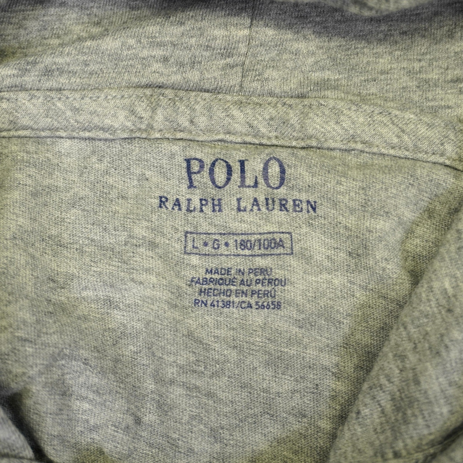 Polo Ralph Lauren Hoodie Mens Large Gray Lightweight T-Shirt Pony Preppy Shirt