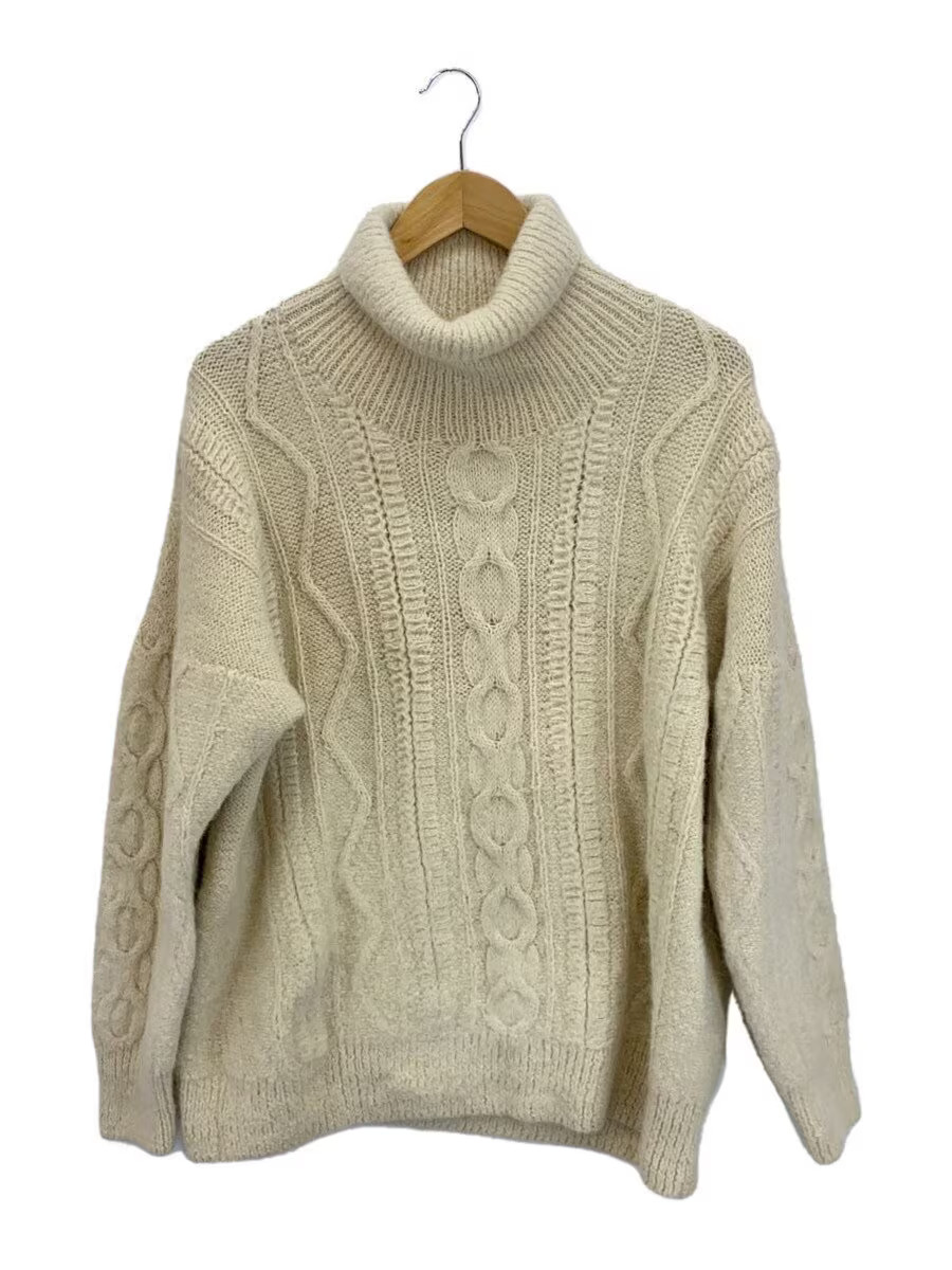 Other Brands 90s Knit Sweater (Thick) M Alpaca White Solid Color