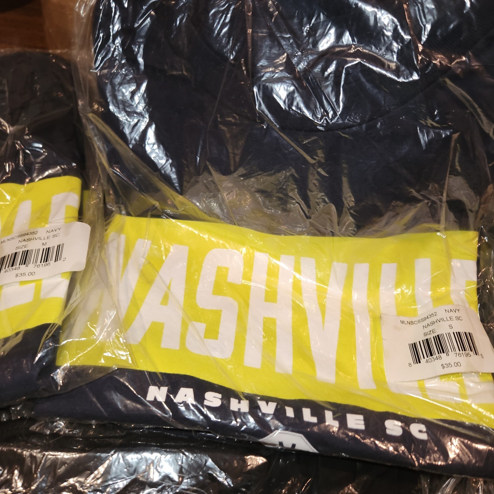 Lot of 25 NEW MLS Soccer T-Shirts, Various Sizes, Austin-Philly-Nashville