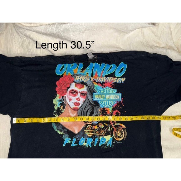 Harley Davidson black Orlando day of the deal skull face men&rsquo;s 2XL