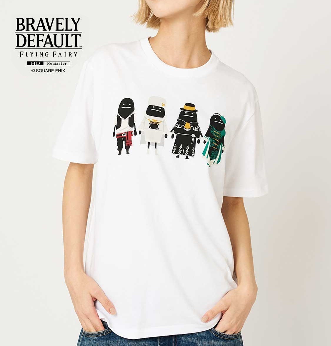 Bravely Default x graniph Brave Shadow T-Shirt White Japan New