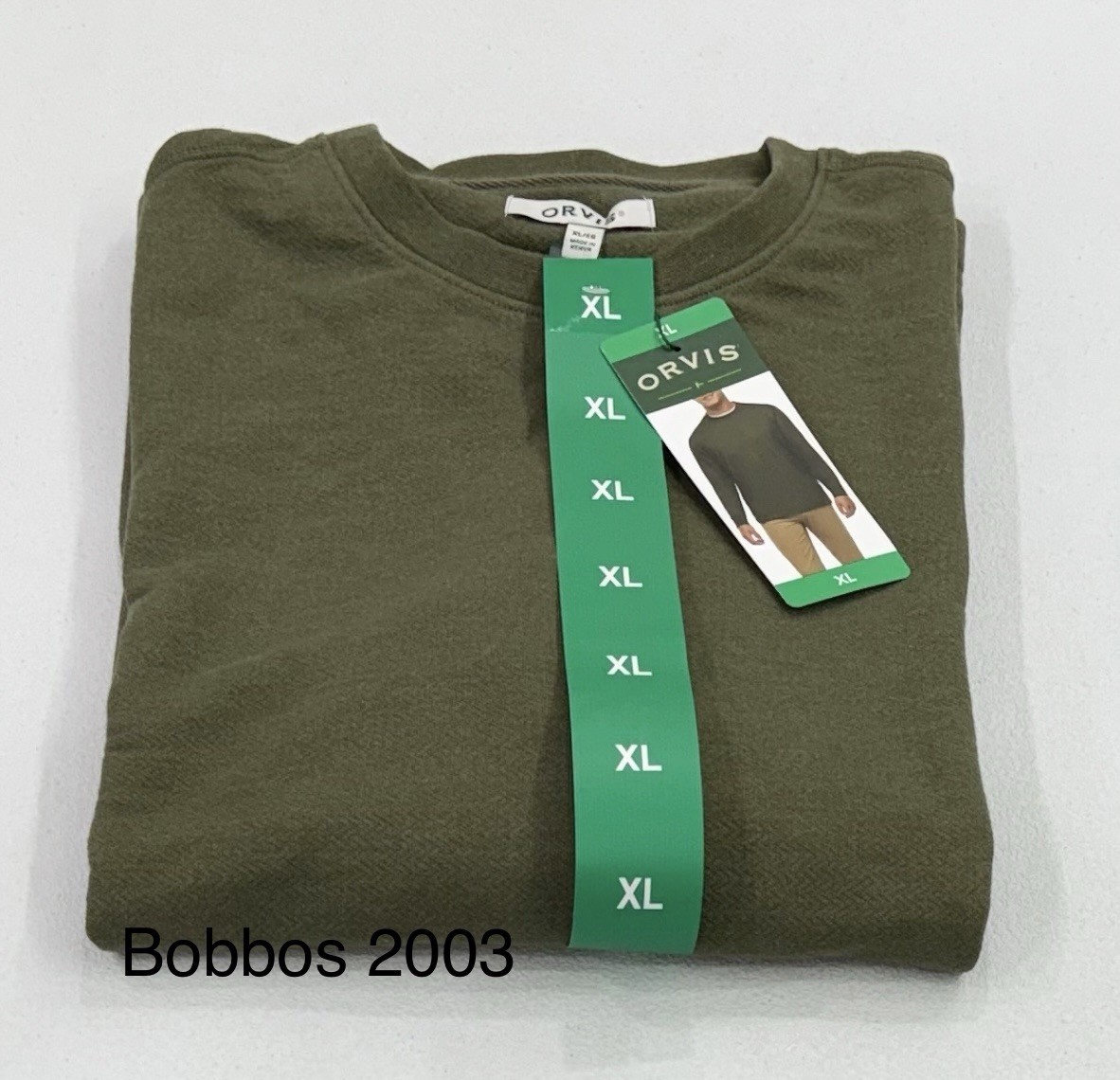 Orvis Men&rsquo;s Long Sleeve Crewneck Pullover, Green, Size XL