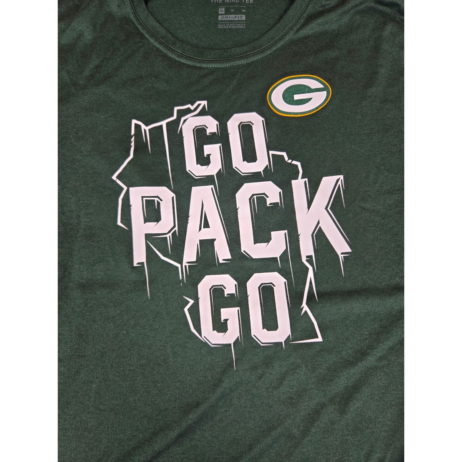 Nike Green Bay Packers Mens XL Dri-FIT Go Pack Go T-Shirt Green N922-3EE