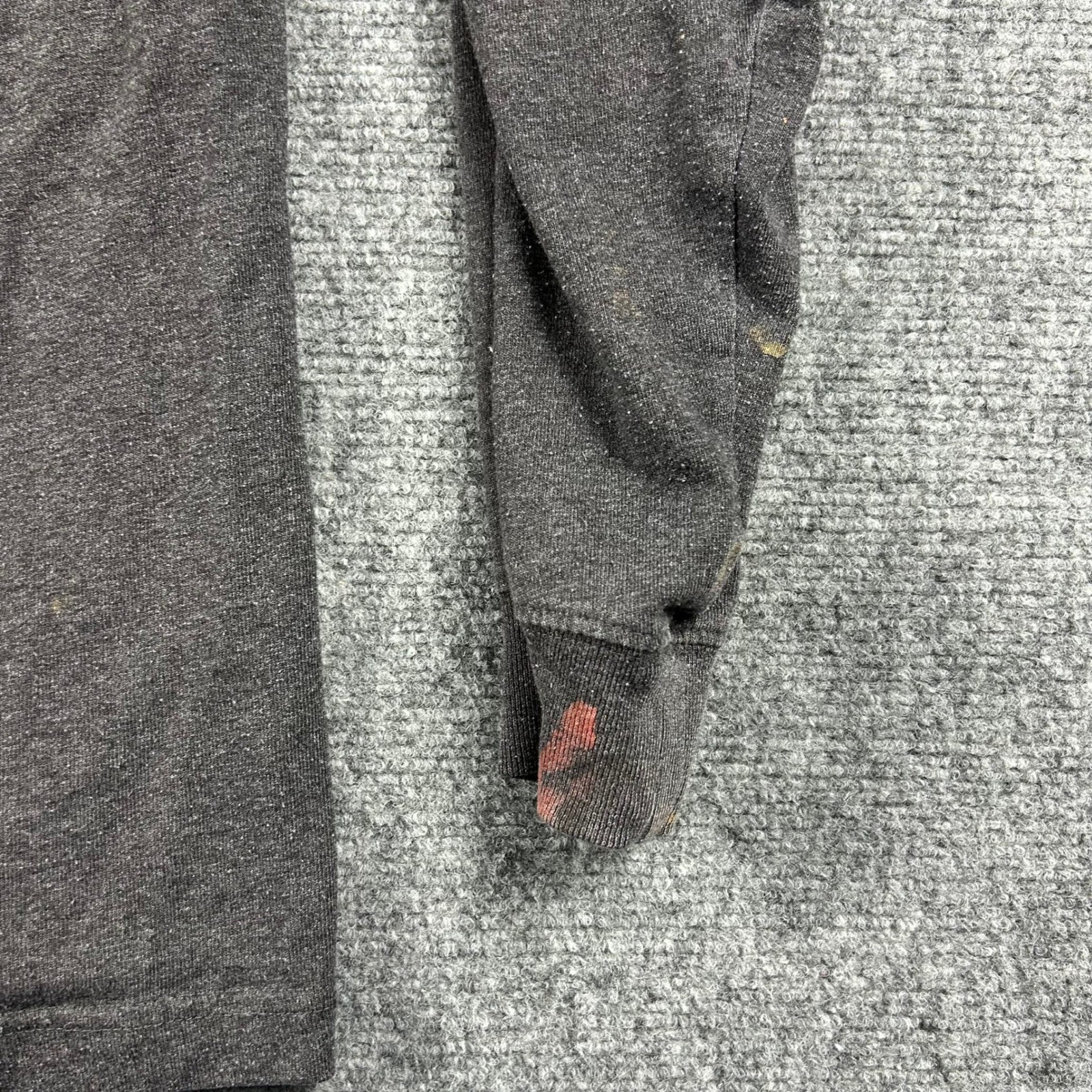 Carhartt Long Sleeve T-Shirt Mens L Tall Gray Orange Logo Graphic Workwear