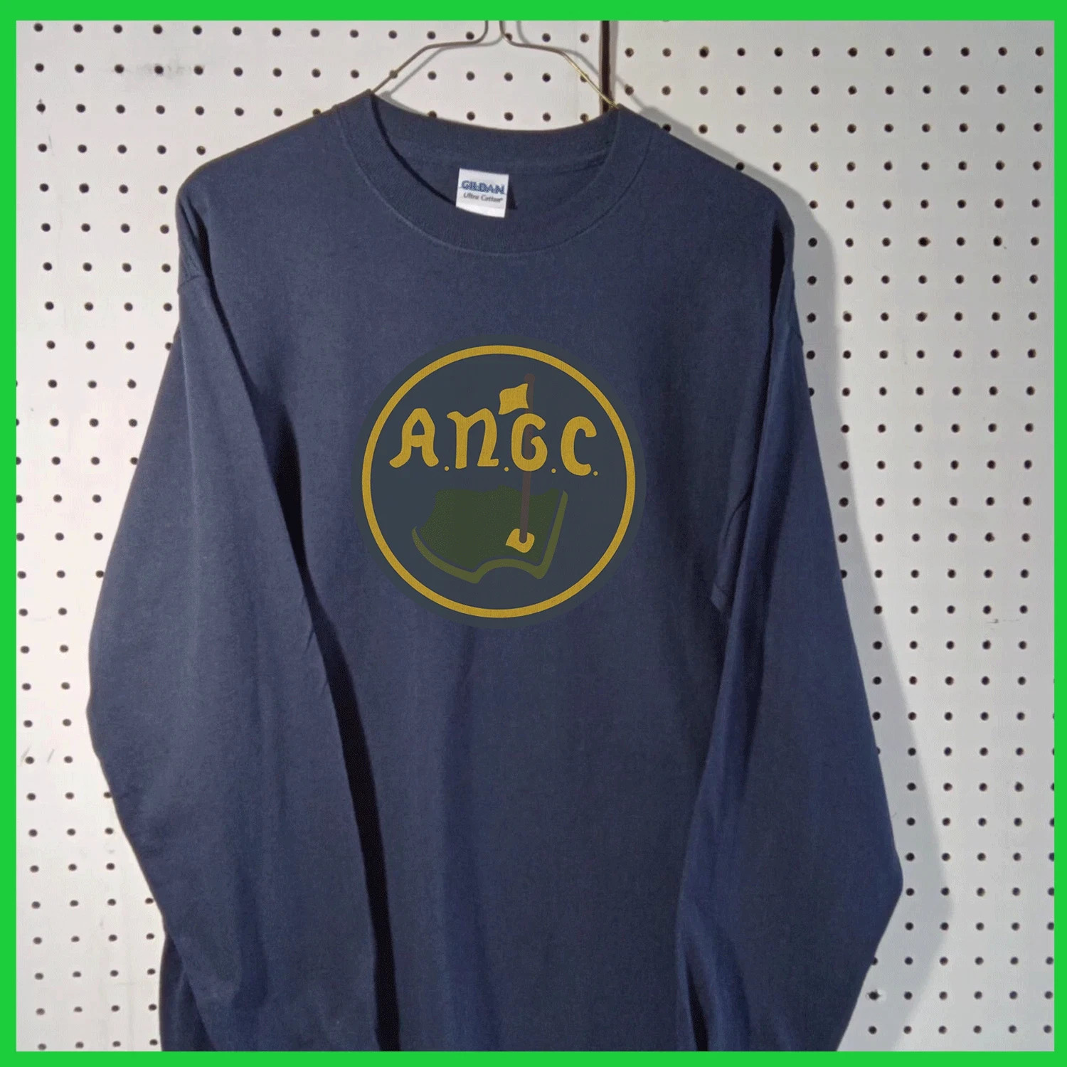 REPRINT!! 2026 Augusta National Members Navy Long Sleeve Tee Old Logo ANGC