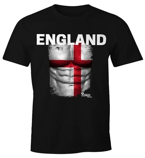 European Championship T-Shirt Mens Football England Flag Fan Shirt