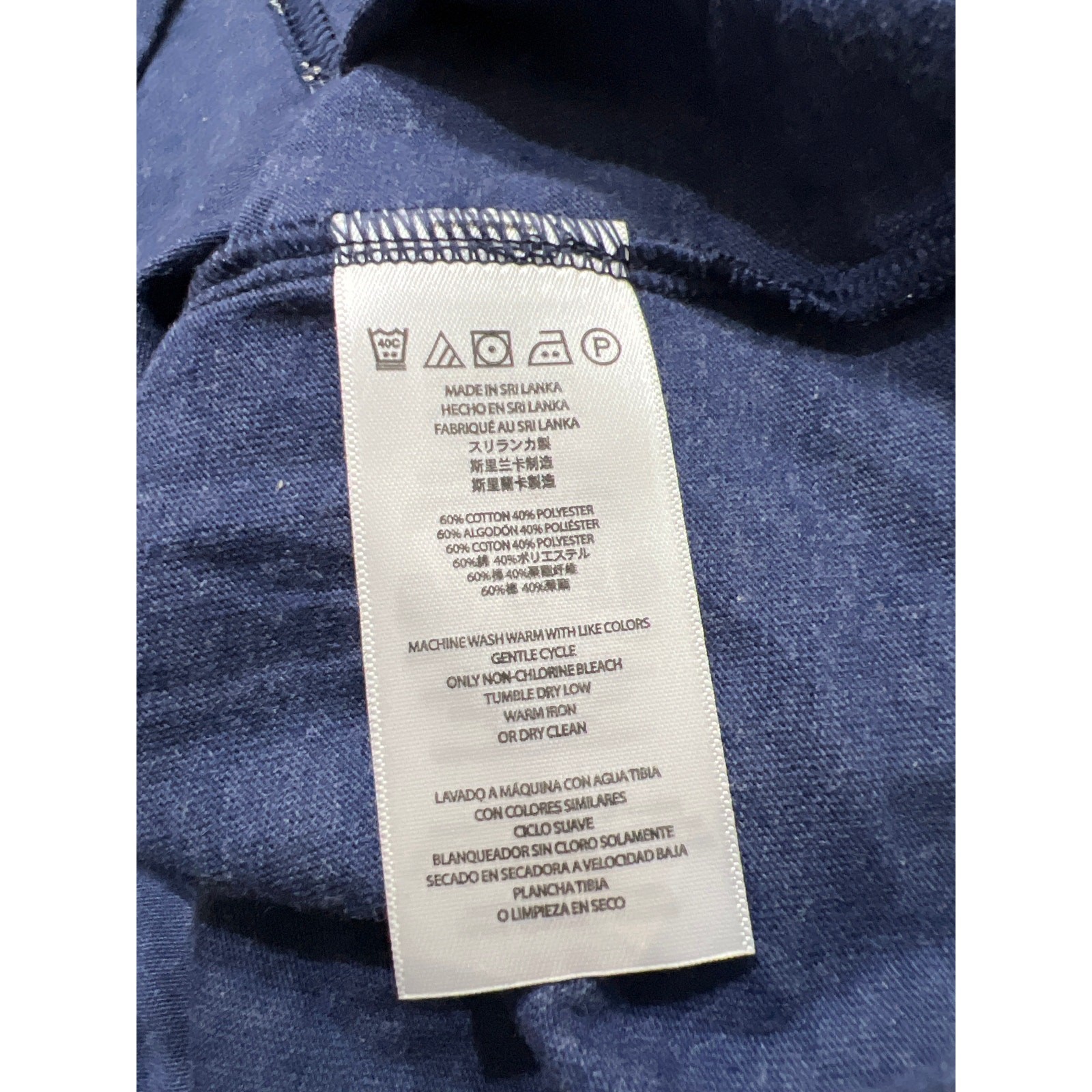 Michael Kors Men&rsquo;s Allover Print Indigo Blue White Shirt Tee Size Large L New