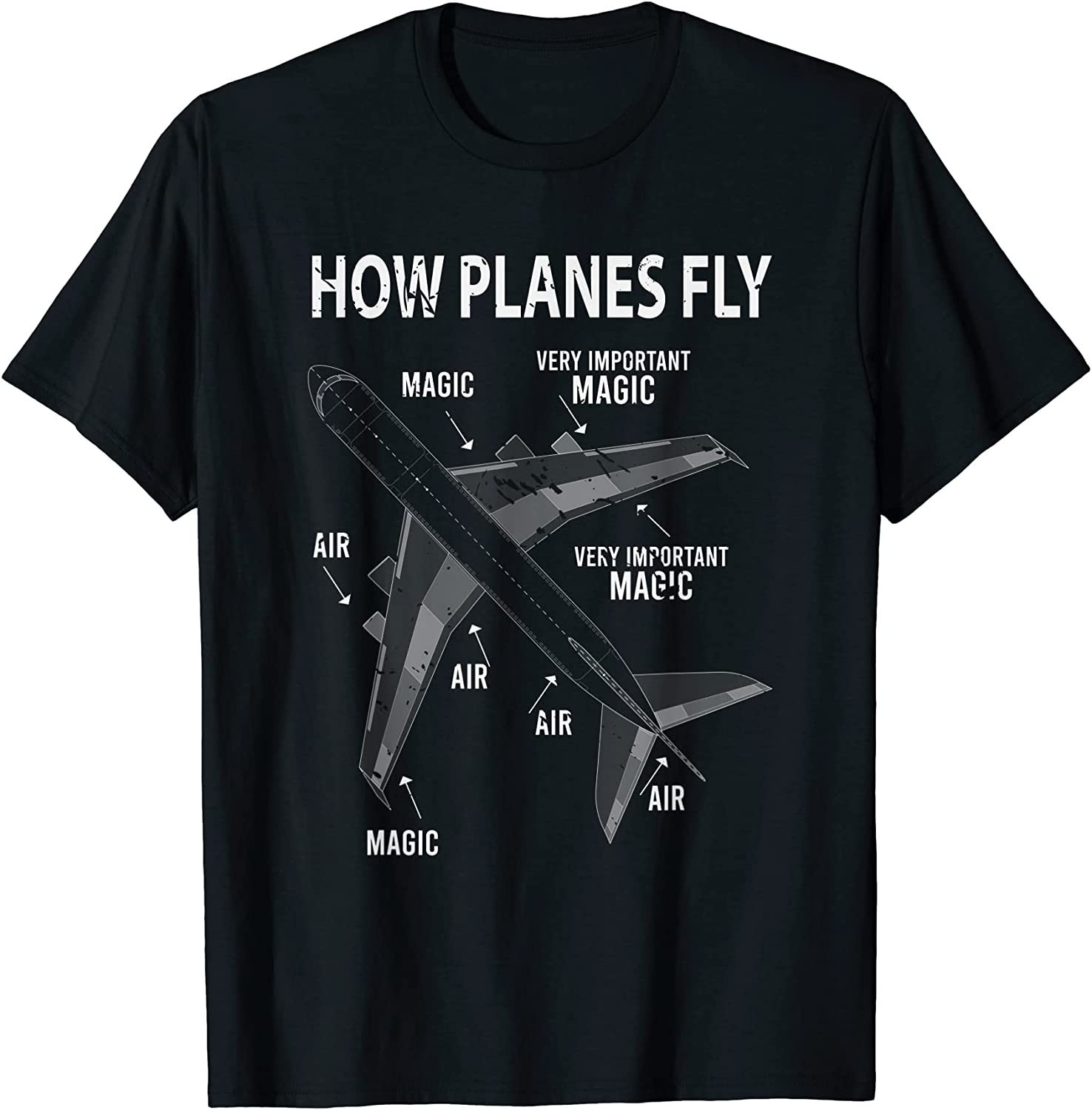 NEW LIMITED Funny Aviation Airplane Pilot How Planes Fly T-Shirt – MADE IN USA