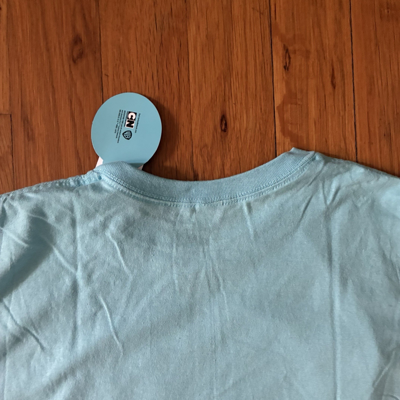 Adventure Time with Finn & Jake Men&rsquo;s Blue Cartoon Graphic Tee T-Shirt Sz Large