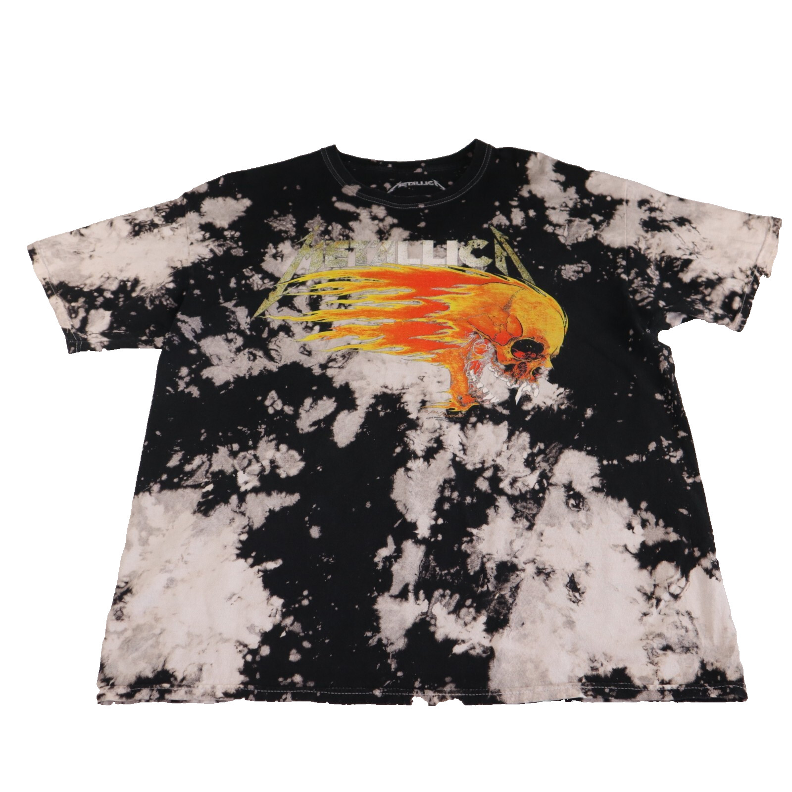 2016 Metallica Tour Concert T-Shirt 100% Cotton Tie-Dyed Acid Wash Unisex Size L
