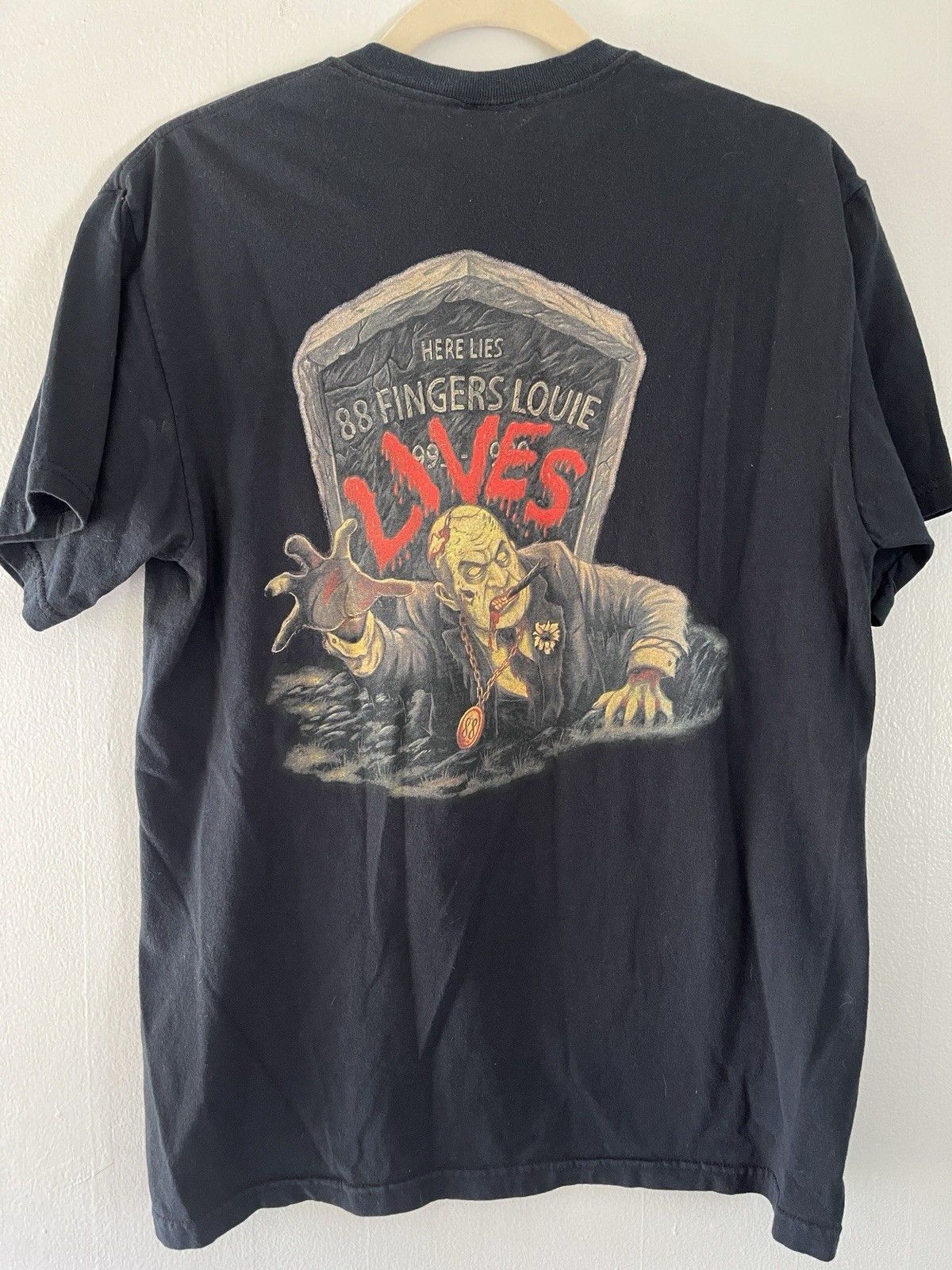 88 Fingers Louie Black T-Shirt Short Sleeve Cotton Men&rsquo;s Size M