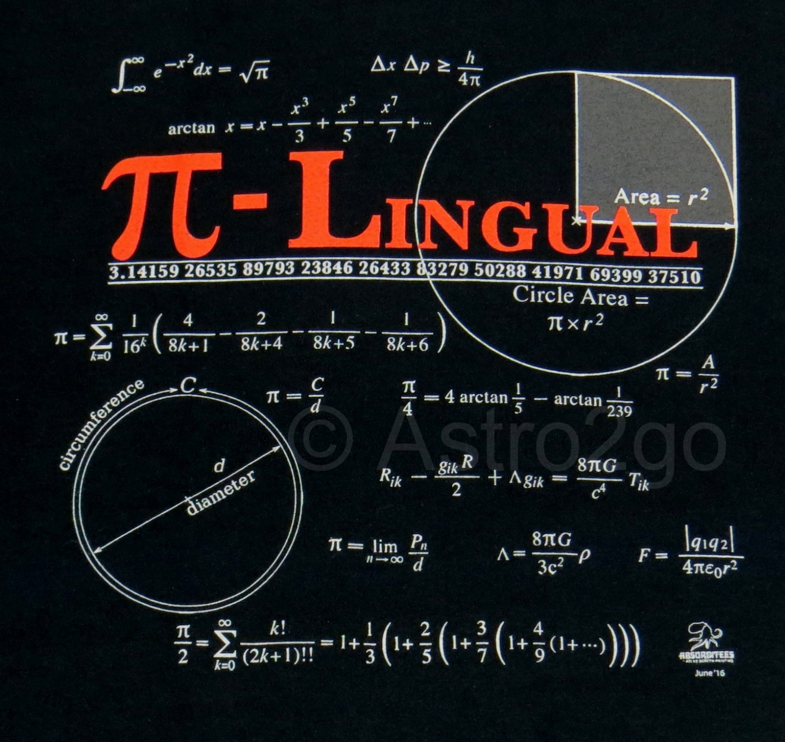 Pi-LINGUAL–Math Geometry Trigonometry Geek Nerd Science Teacher T Shirt S-4XL