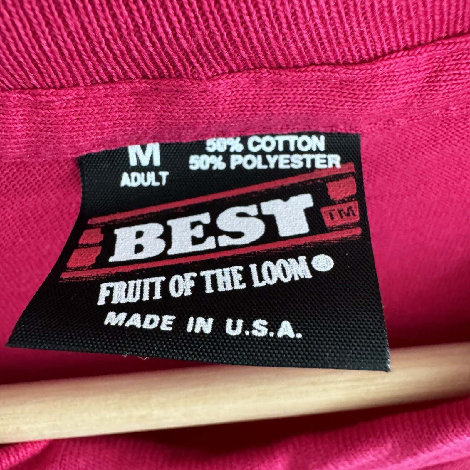 Vintage 90s Fruit of the Loom T-Shirt Mens Medium Single Stitch Plain Blank Tee