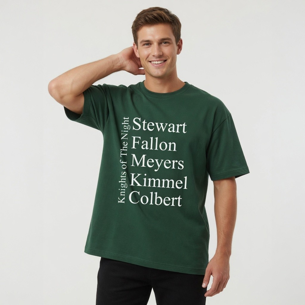 Knights of The Night Late Night Talk Show Oversize Cotton Tee