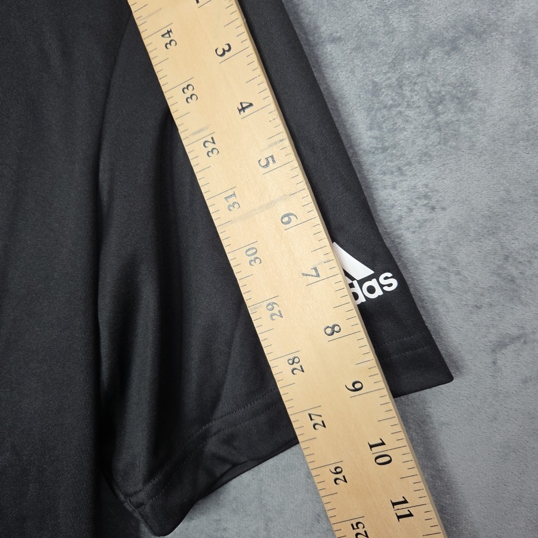 Adidas 3-Stripes Chest Polo Shirt Black Size M A324 NWT Golf Activewear