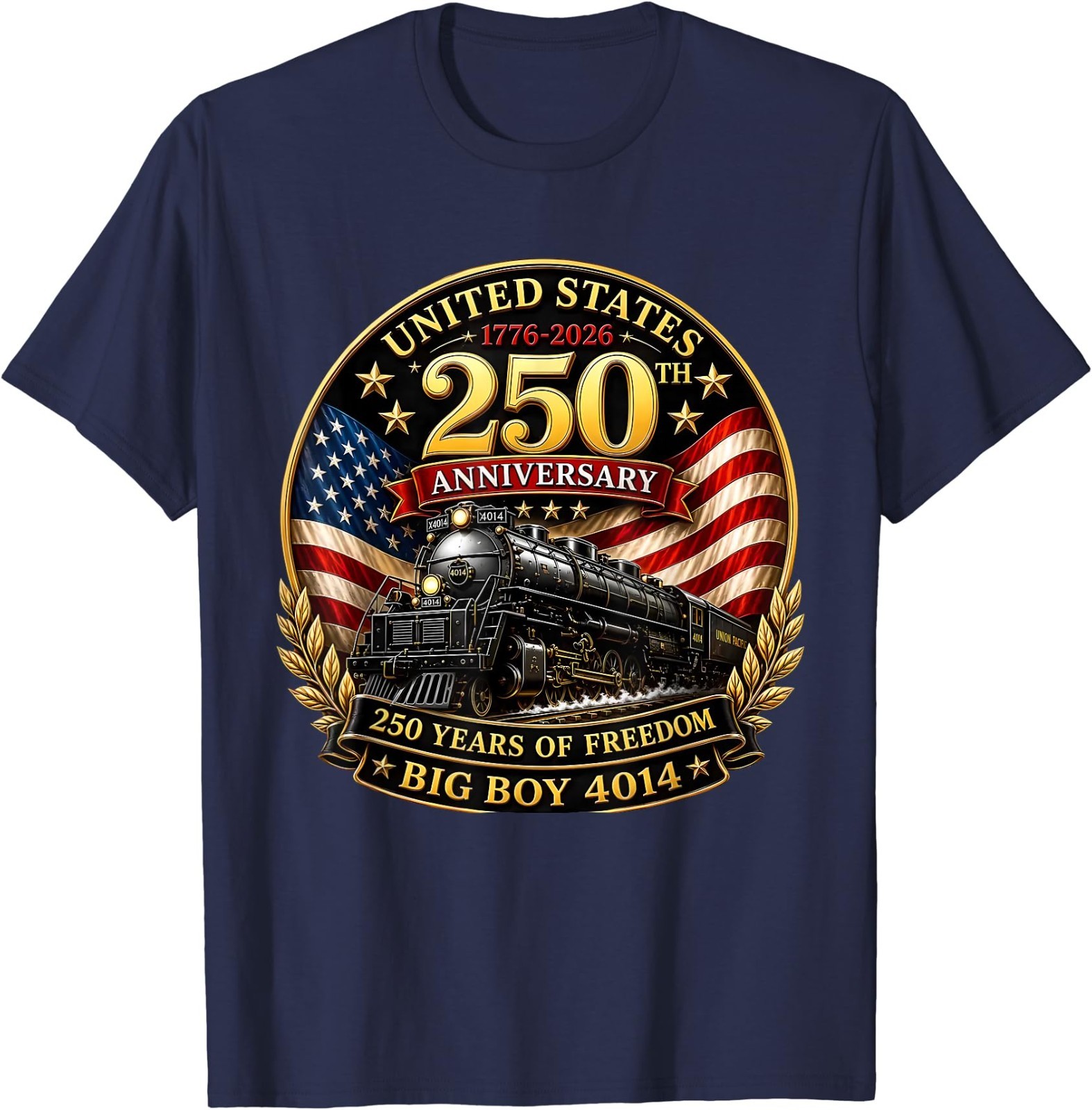 Big Boy 4014 Vintage 250 Steam Locomotive Railroad Train T-Shirt