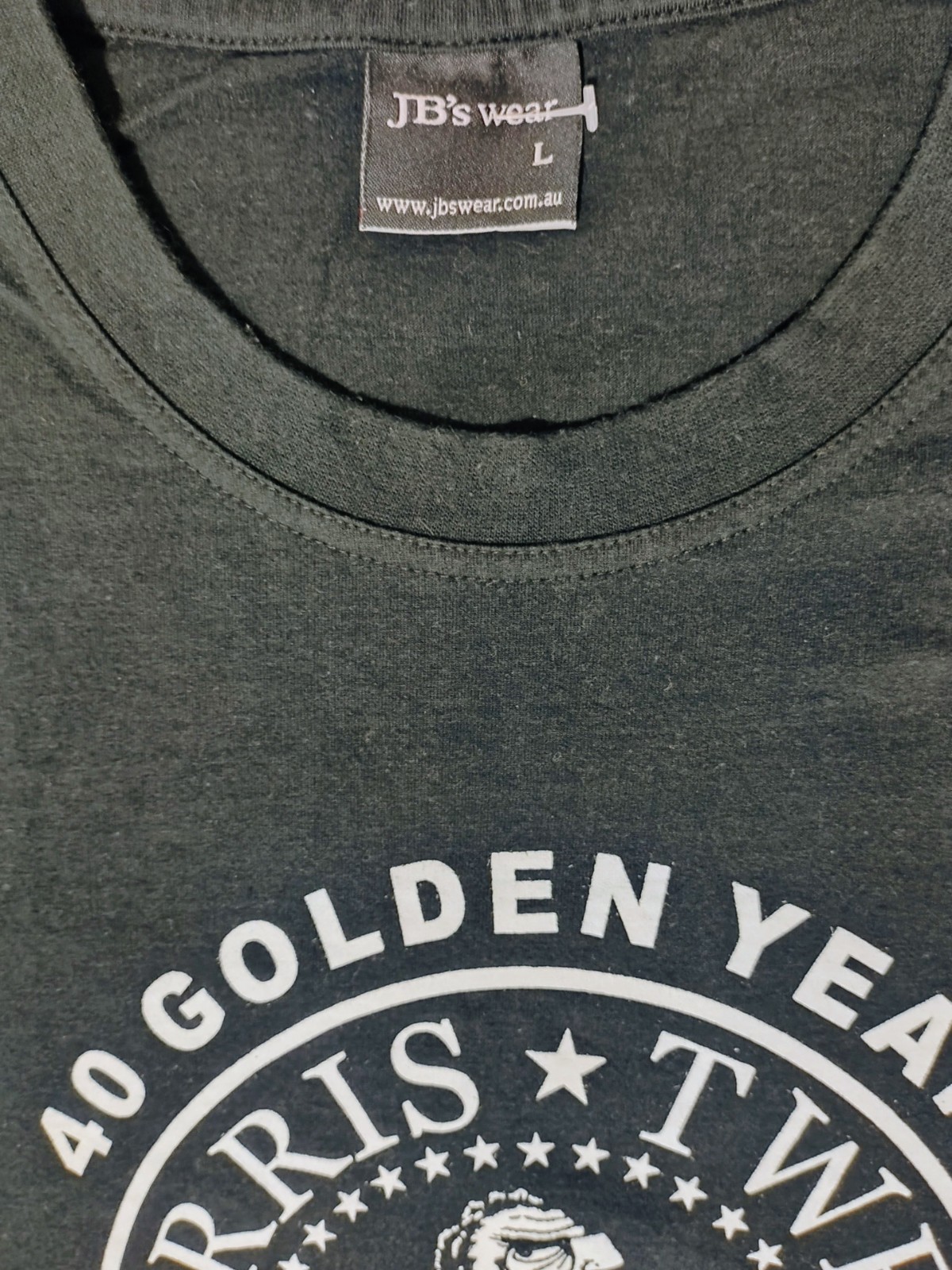 The Harris Tweed Band 40 Golden Years 1970-2010 Tour T-shirt Black Large Vintage