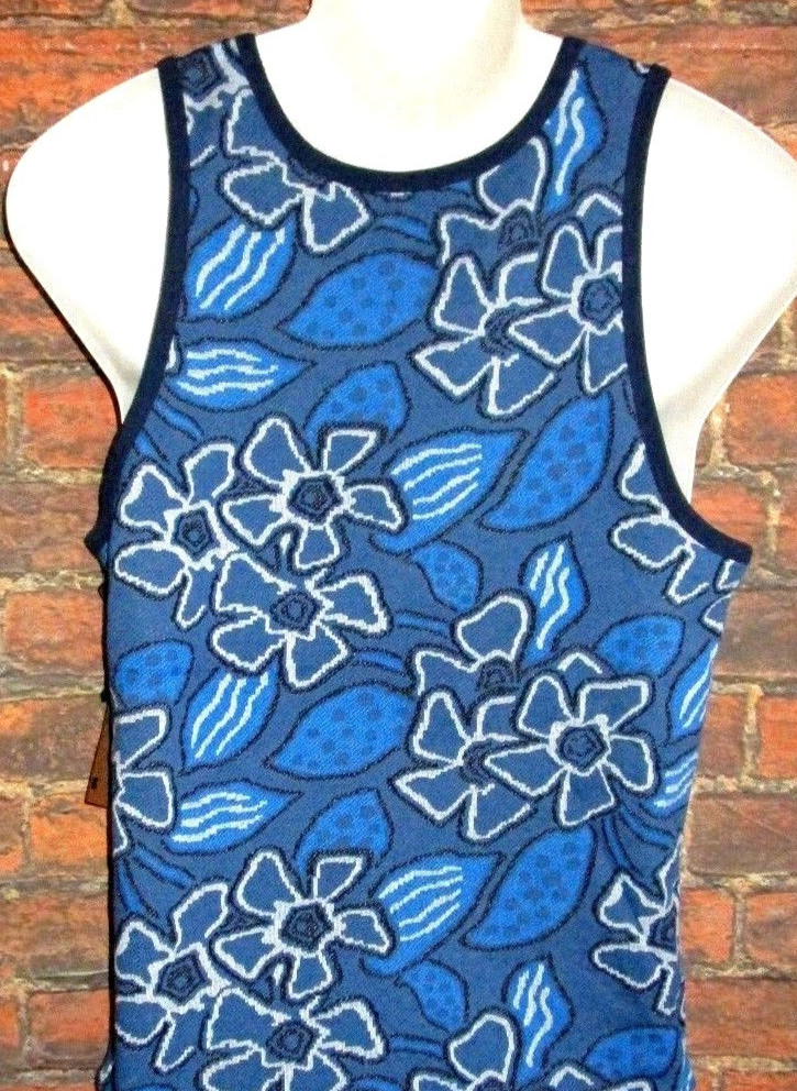 MENS BEAUTIFUL GIANT TROPICAL FLORAL TANK TOP T-SHIRT SIZE M