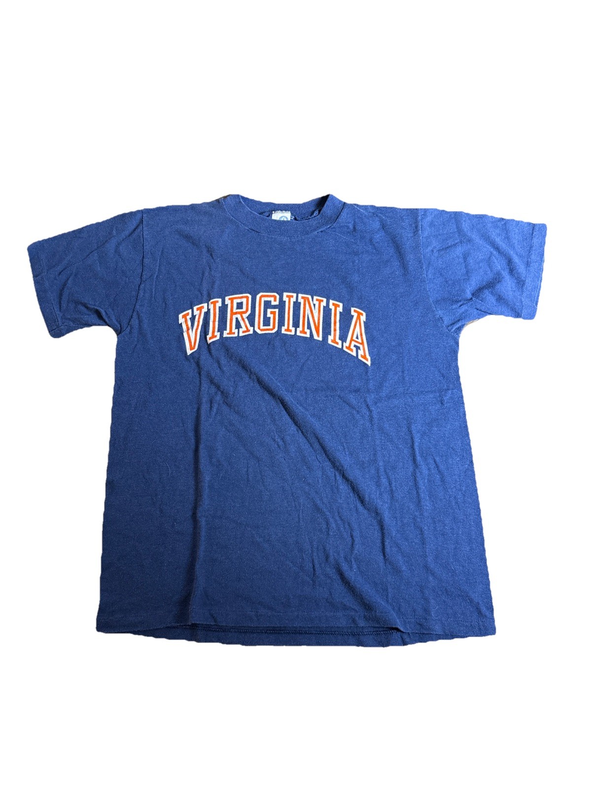 Vintage 70s 80s Virginia Collegiate T-Shirt Men’s L Navy USA Made Cotton