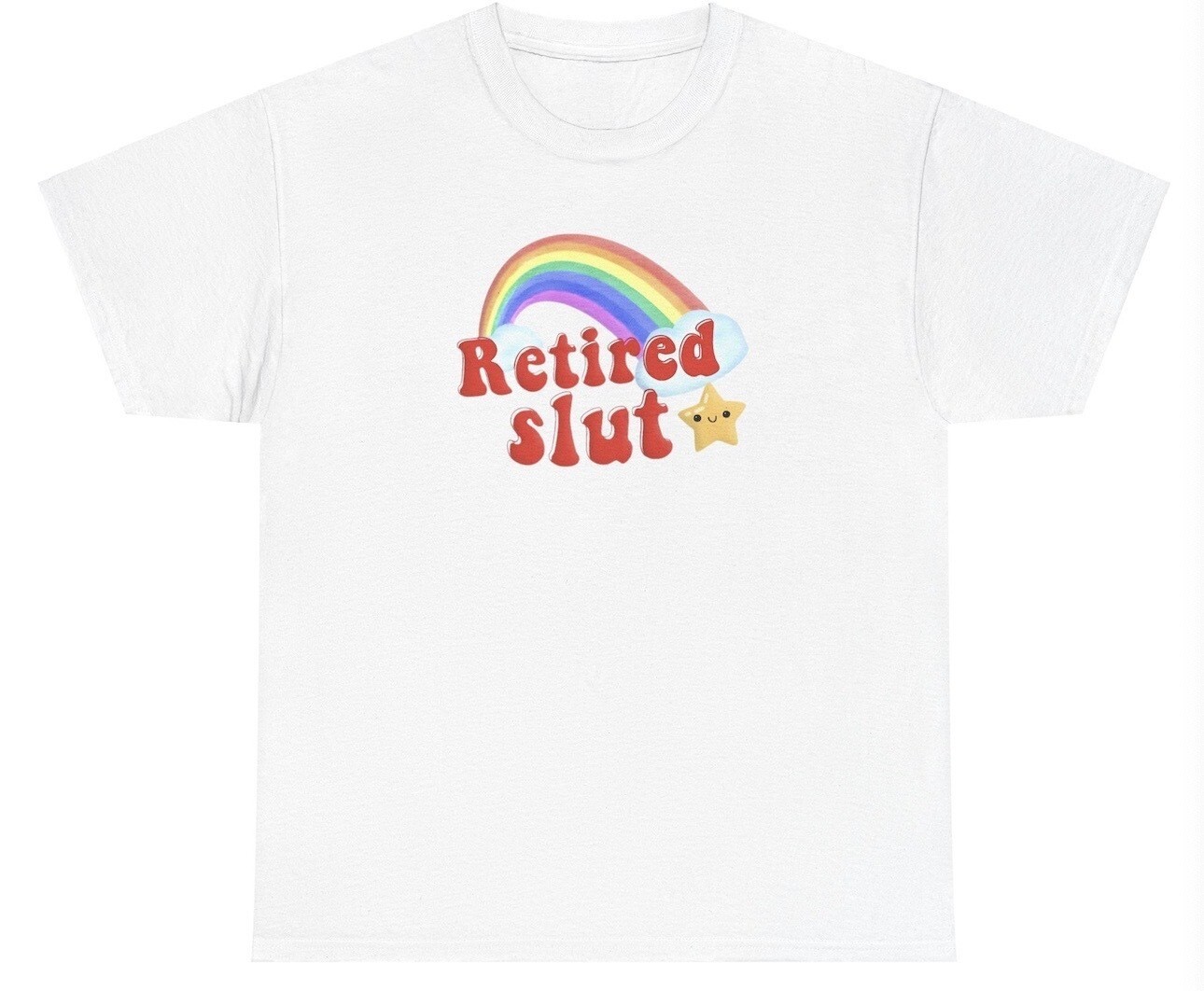 Retired Slut T Shirt Funny Y2K Silly Dumb Gen Z Ironic Hoe Gag Gift Meme Tee