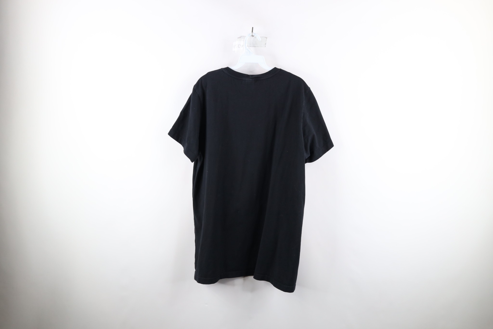 Vintage 90s Lands End Mens Large Faded Blank Short Sleeve T-Shirt Black Cotton