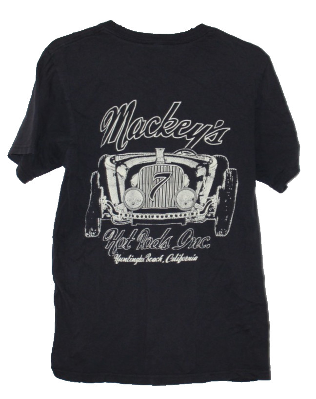 Mackey’s Hot Rods Inc T Shirt Small Black Huntington Beach Graphic Tee