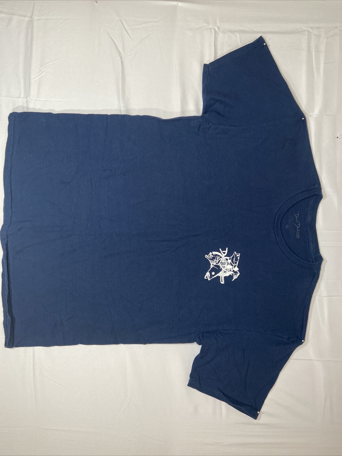 David DunLeavy Men&rsquo;s Size XLarge Blue Cotton Fish Graphic Print T Shirt