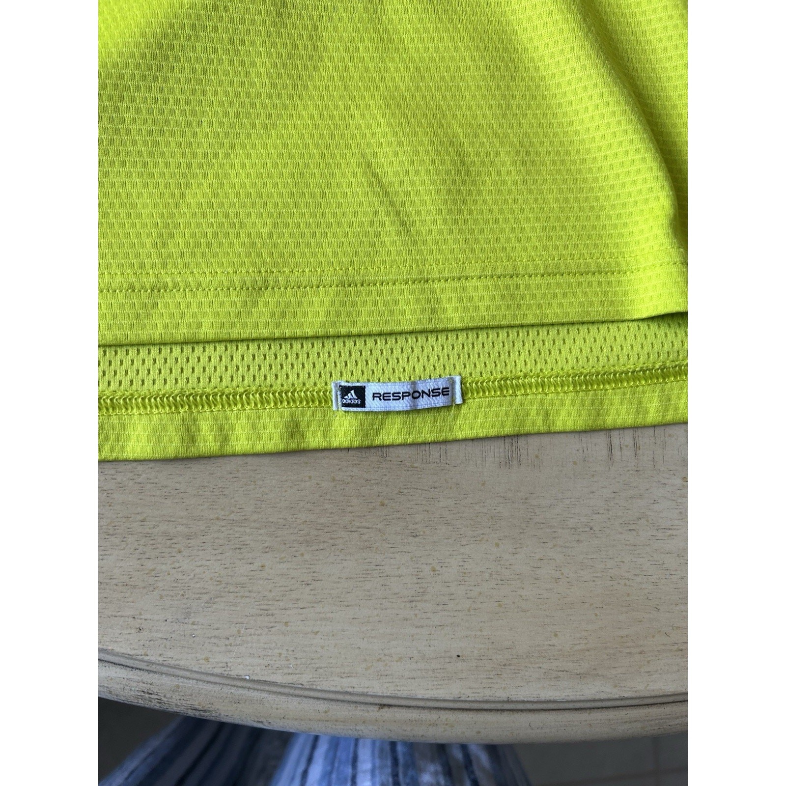 Adidas Formotion Shirt Men’s L Neon Yellow 3 Stripe Blue Climate Cool Jersey Y2k
