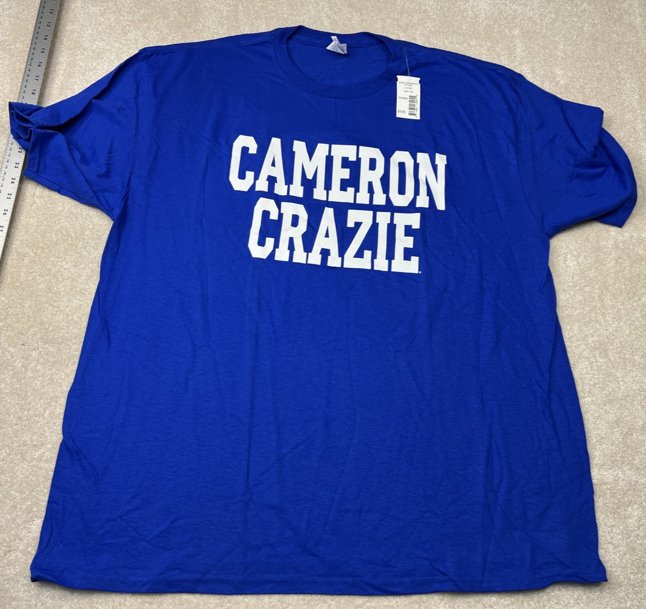 Cameron Crazie Short Sleeve T Shirt Duke University Store Delta Size 2xl