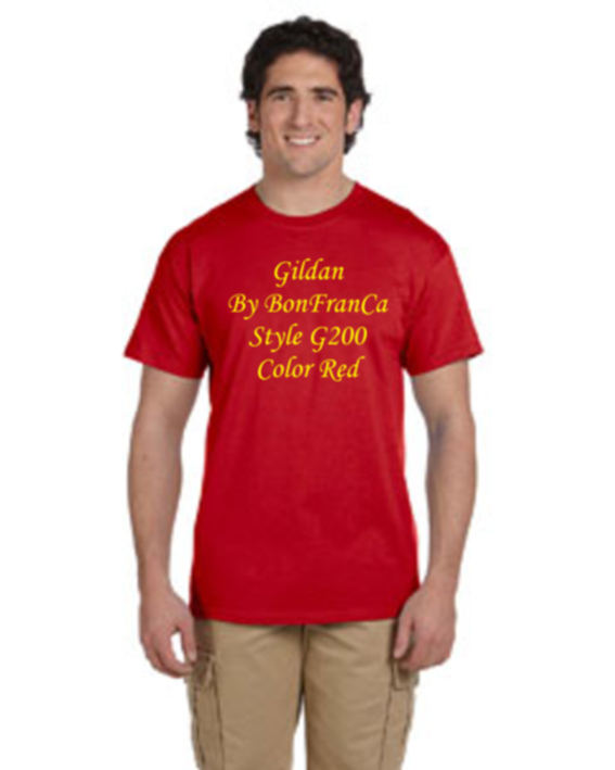 Gildan Red Rojo Rouge Ultra Cotton Men T Shirt G200T 2000T XLT 2XLT 3XLT cami