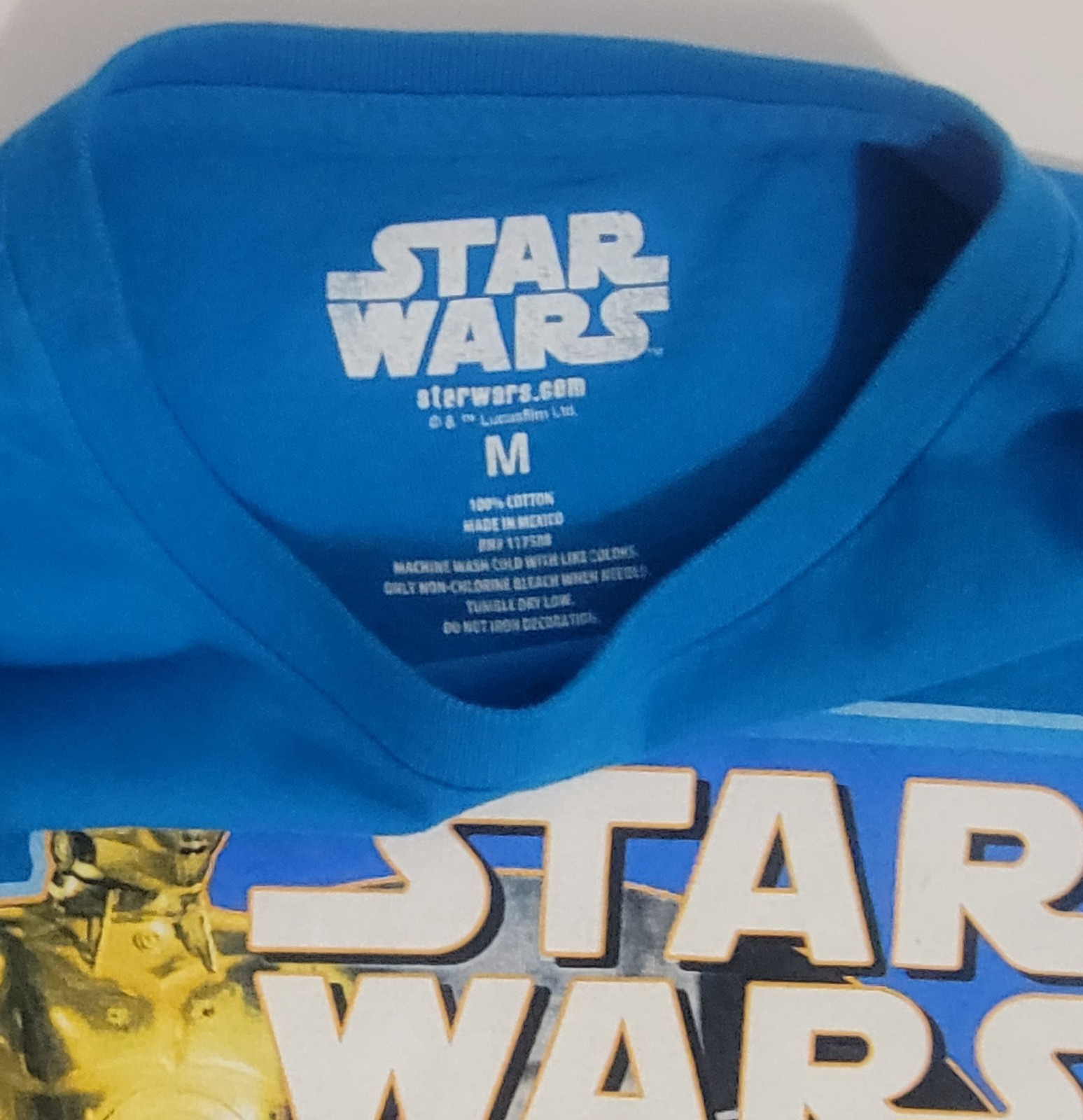 Star Wars Mens Medium R2D2 Blue Graphic T Shirt