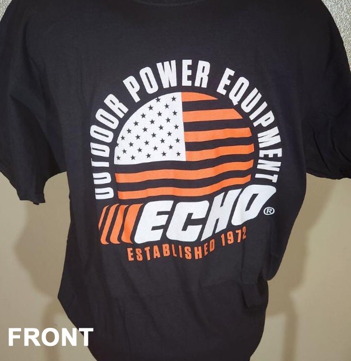 ECHO® Outdoor Power Equipment mens&rsquo; short sleeve t-shirt black large NEW!