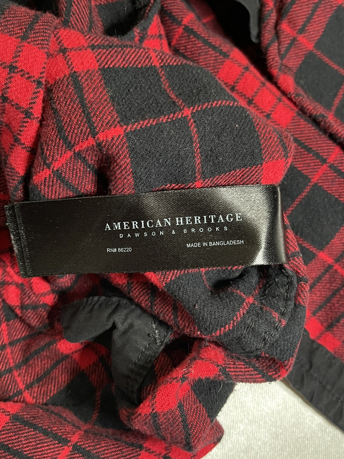 AMERICAN HERITAGE Flannel Shirt, Men&rsquo;s Size M, Pre-owned, 100% Cotton.