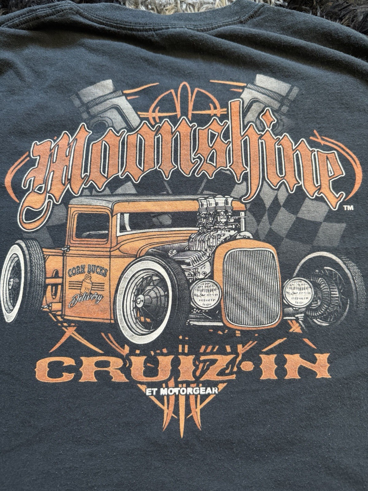 Moonshine Cruiz-In Hiawassee Georgia Hot Rod Graphic T-Shirt Men’s 3XL