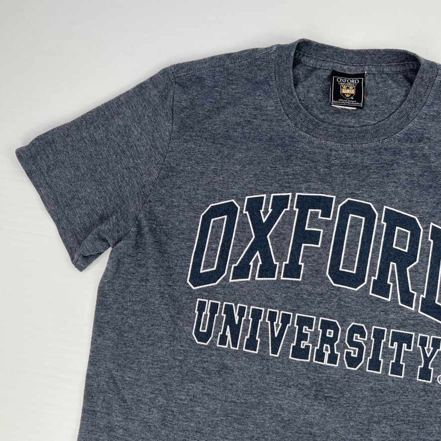 Oxford University Shirt Men Medium Spell Out England Work Party Run Gym Core Ex
