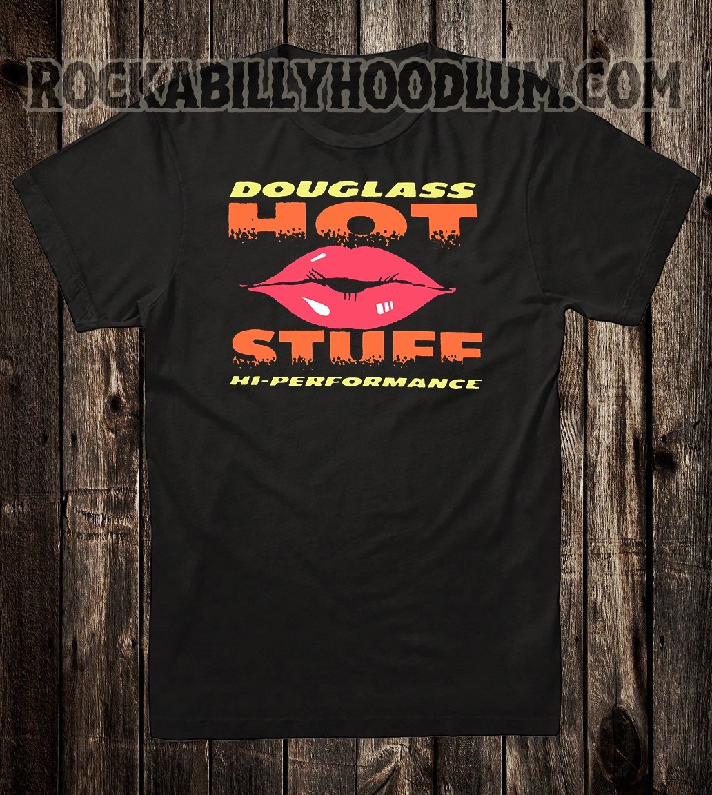Hot Rod Tee T Shirt Drag Race Racing Douglass Headers HOT STUFF Speed Shop