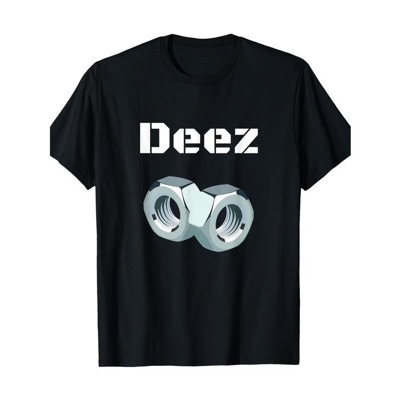 100% Cotton Funny « Deez Nuts » Graphic T-Shirt