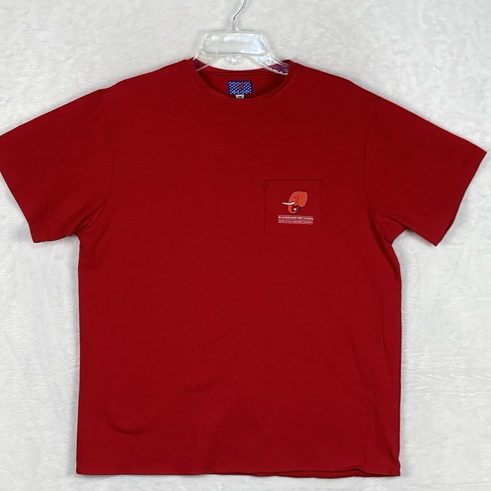Blankenship Dry Goods Tshirt Men M Red Shark Jaws Elephant Pocketed Surf USA