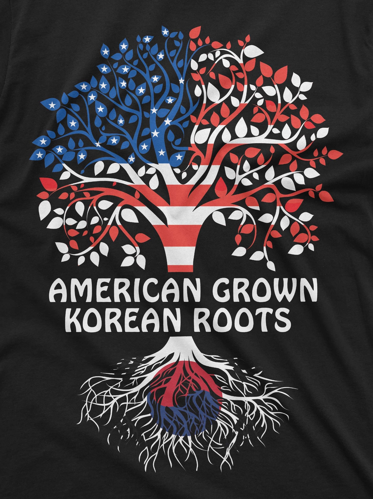 American Grown Korean Roots Shirt South Korea USA Shirts South Korea Flag Tee
